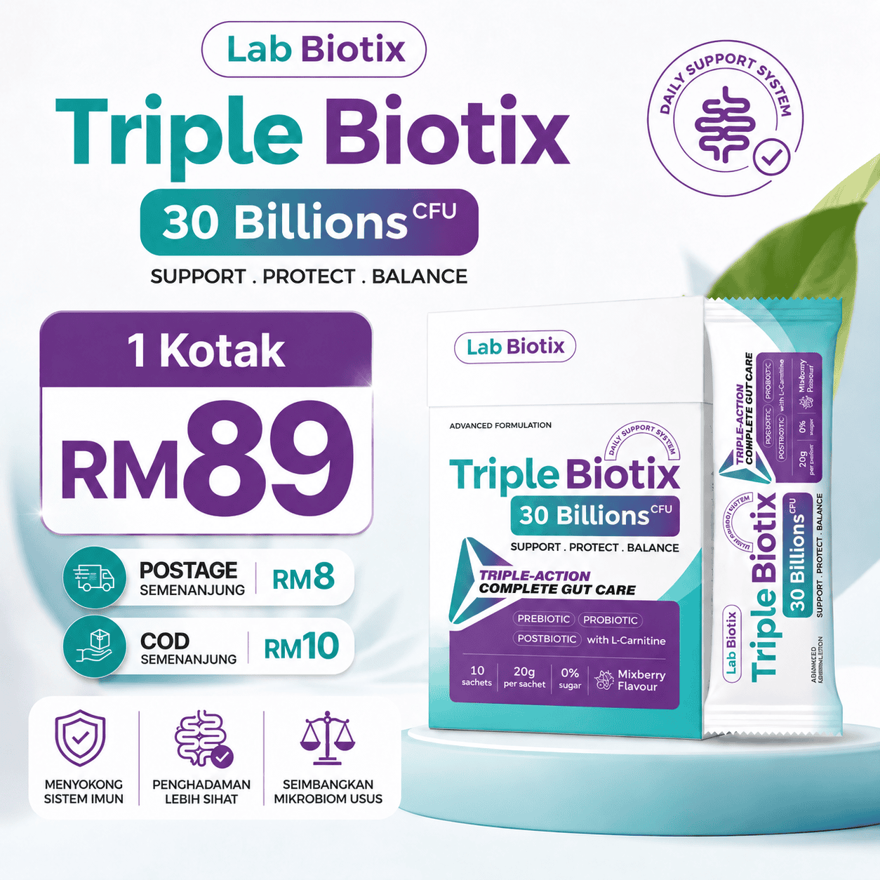 Pakej 1 Kotak Triple Biotix