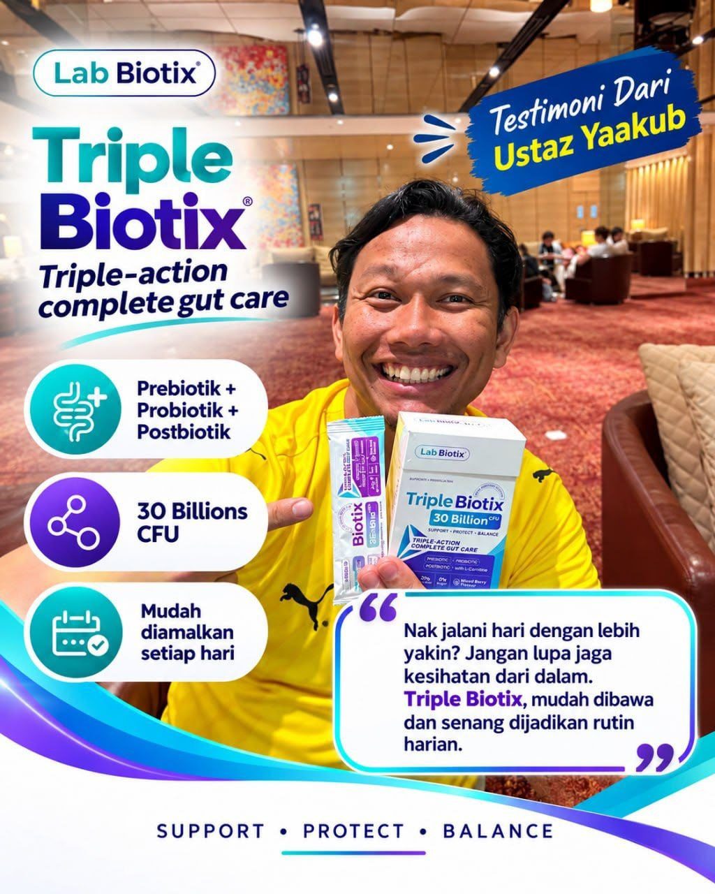 Ustaz dan selebriti pilih Triple Biotix